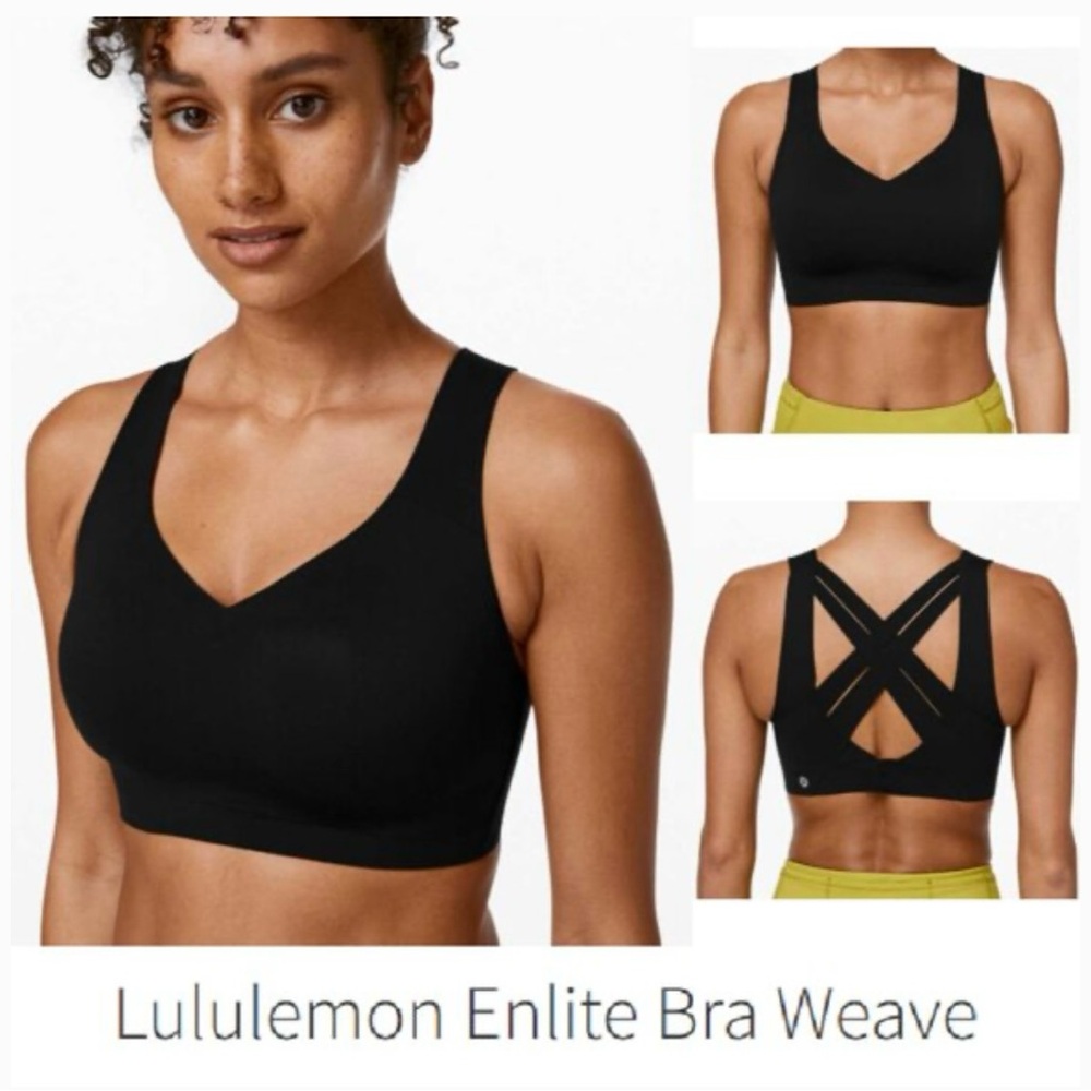 lululemon athletica Black Enlite Bra Weave